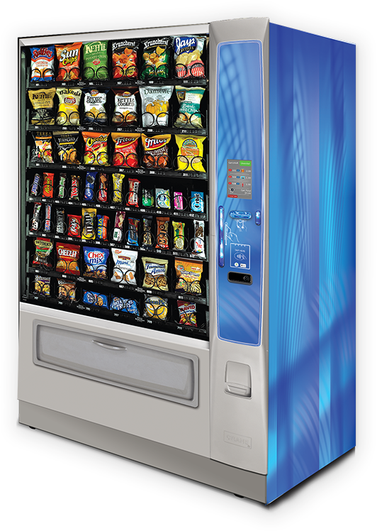 large vending machine with snacks