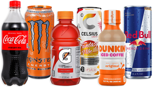 Array of vending snacks