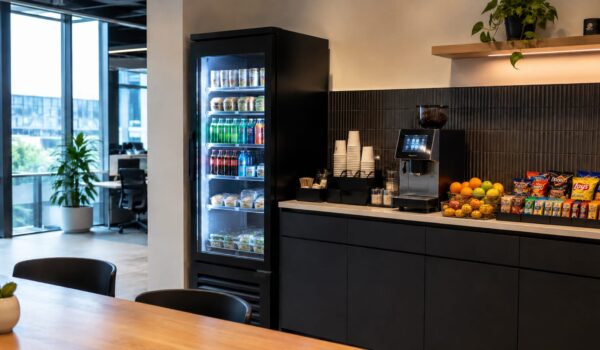 smart cooler in coworking area
