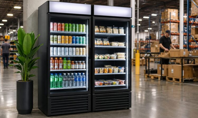 two smart coolers in a southwest florida warehouse